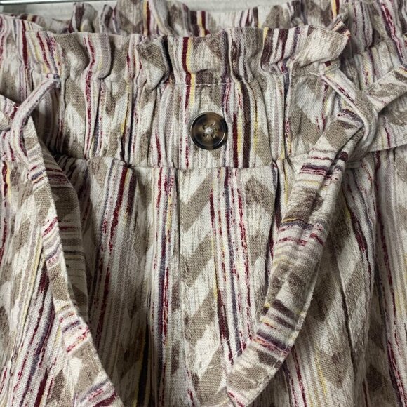 American Original Rewash Linen Blend Wide Leg Belted Pants Women’s Size Small - Picture 5 of 11